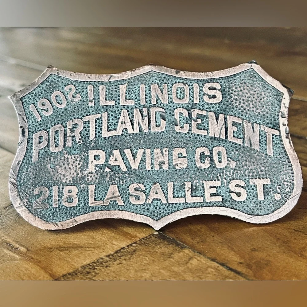 ***SOLD***
1902 Antique Bronze Cement Sidewalk Plate/Medallion - Picture 2 of 8